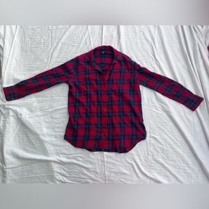 Madewell - Edina Plaid - Oversized - Boy Shirt - size XXS